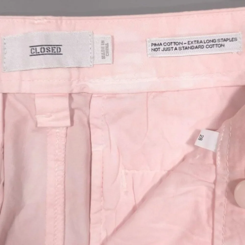 NWOT CLOSED Women's Pants 28 JACK Tye Dye Straight Leg‎ PIMA COTTON Pink